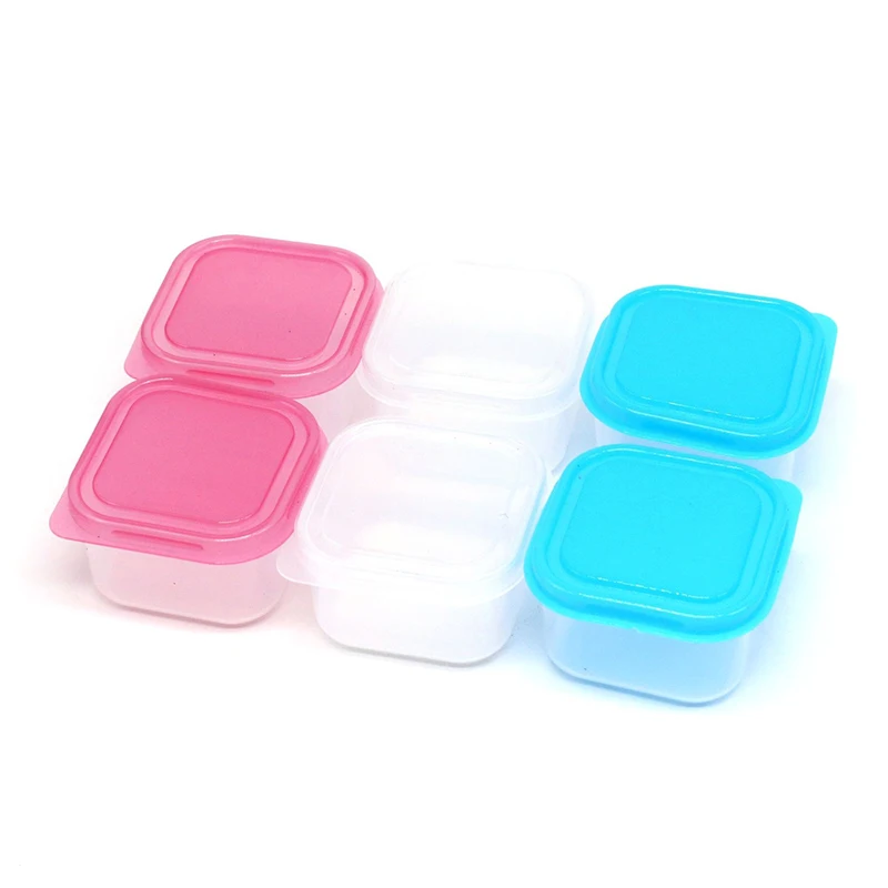 Random Color Food Storage Container Small Plastic Moisture-proof Containers Mini Kitchen Storage Box With Leakproof Lid