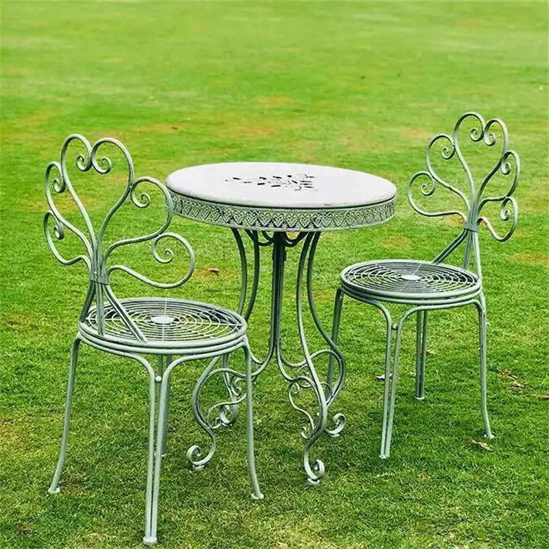 

Nordic Iron Table and Chairs Set Outdoor Courtyard Lounge Chair Household Balcony Garden Coffee Table Garden Furniture set Z