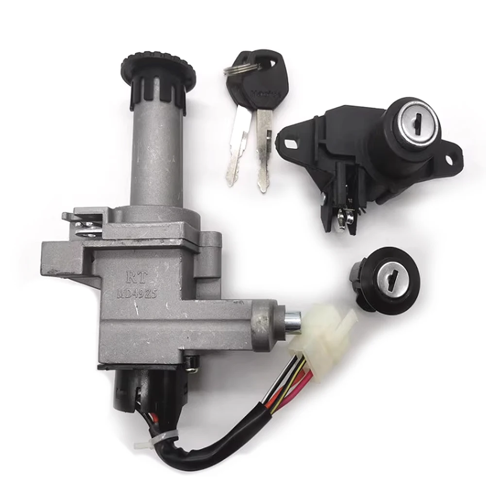 Motorcycle Fuel Tank Cap Lock Ignition Switch Lock Set Seat Lock Set With Keys For Suzuki AN125 AN 125 125CC HJ125T-7 8 Haojue