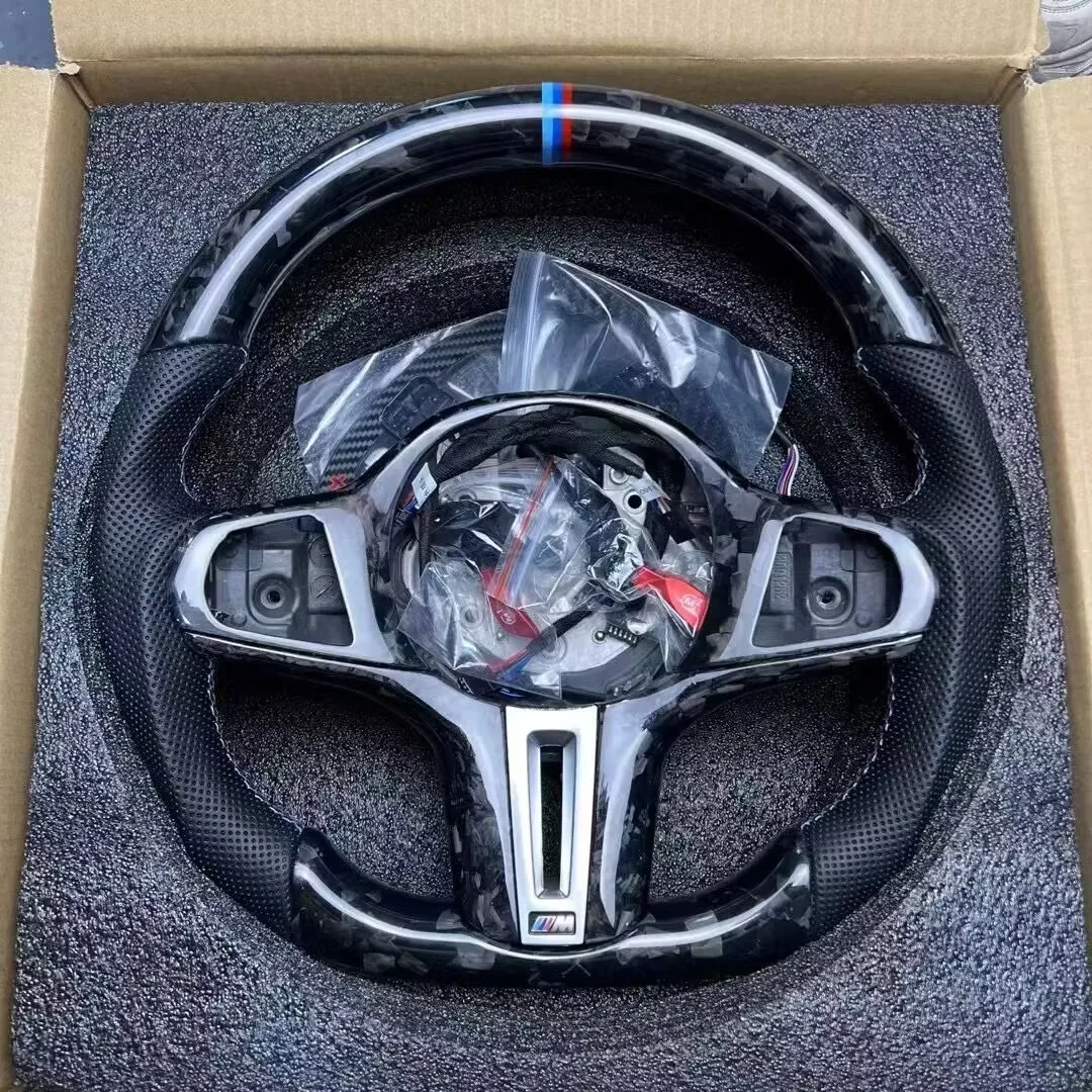 For BMW G20 G22 G80 G82 G87 G26 G29 F40 F44 i3 M2 M3 M4 Sports Carbon Fiber Steering Wheel