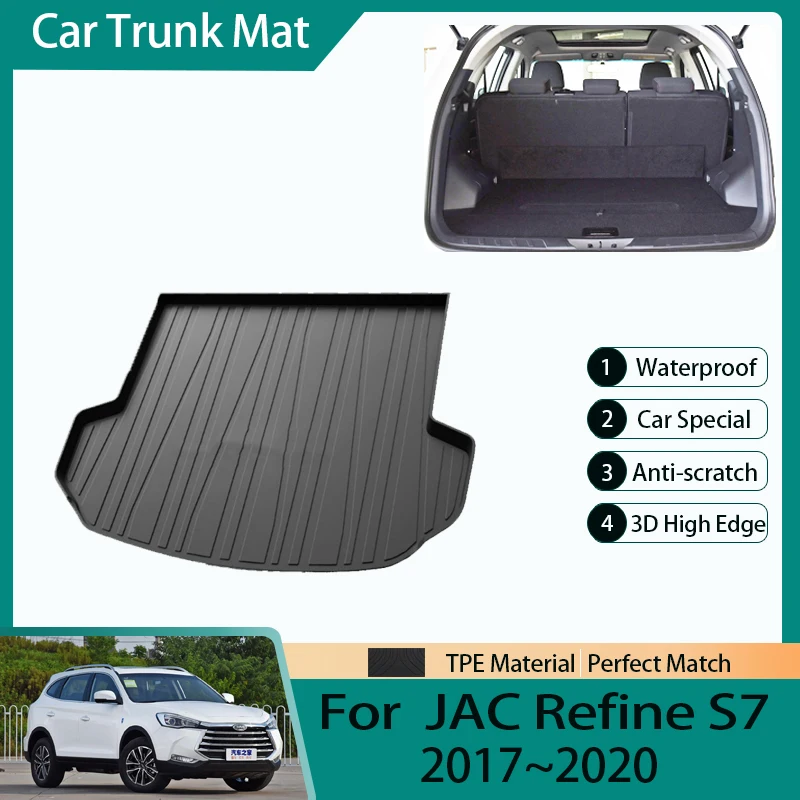 

Car Trunk Storage Mats For JAC Refine S7 T80 Sei 7 2017~2020 TPE Dirt-resistant Rear Trunk Pad Cargo Carpet Rug Auto Accessories