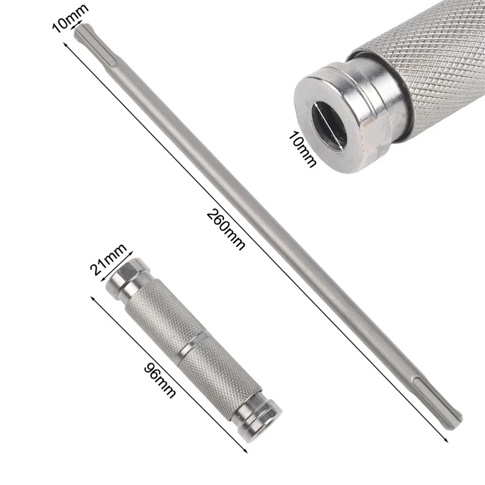 For SDS Plus Extension Rod 26cm System For Rotary Hammer Drill Compatible with Most Round Shank Drilling Tools