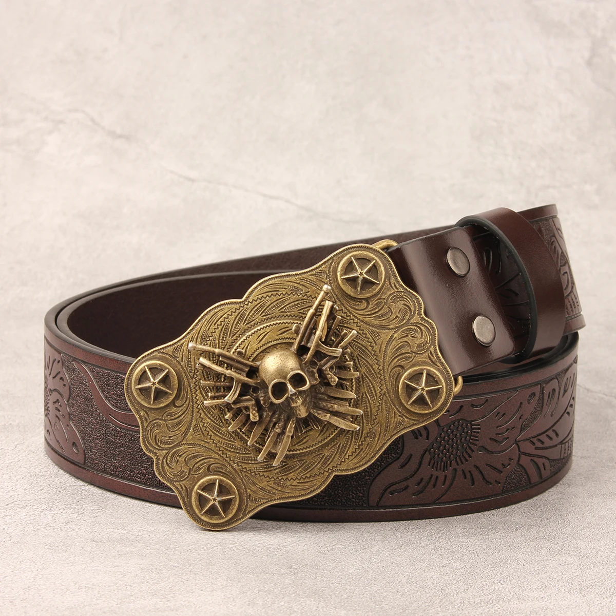 Мужской и женский повседневный ретро-ремень в западном стиле! Ремень из искусственной кожи с металлической пряжкой, подходящий для повседневной рабочей одежды.