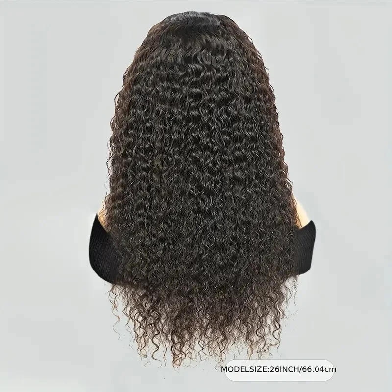 Profunda Onda Encaracolada Peruca Dianteira Do Laço, Perucas de Cabelo Humano, Pré Arrancadas, Wet e Ondulado Peruca, HD Transparente Lace Encerramento Peruca, 13x6