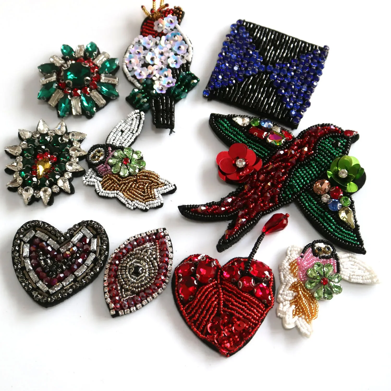 Odznaka 3D zwierzę Rhinestone naszywki z koralikami na odzież przyszyć cekiny aplikacja z koralikami na ubrania ptak dekoracyjne parches