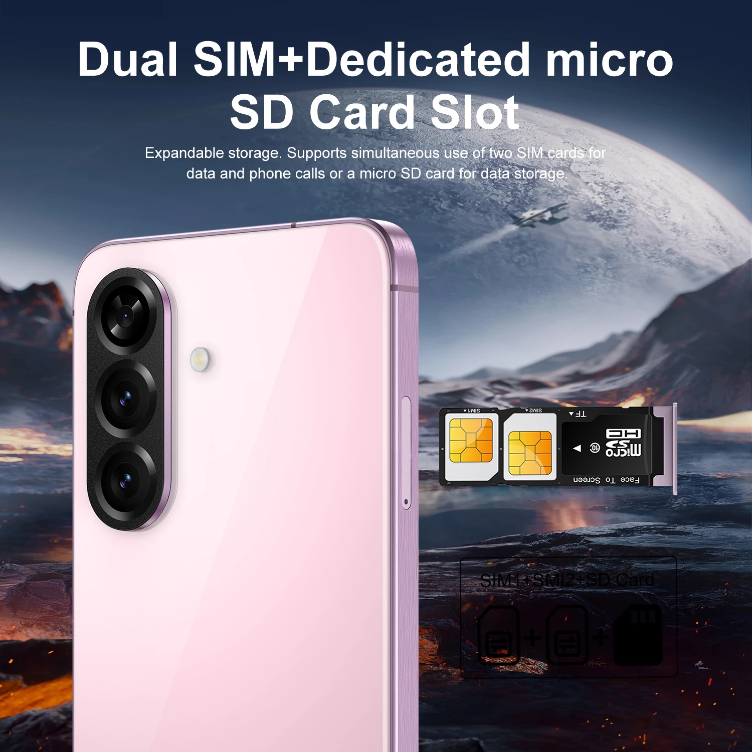 IVMI New A57 Global Version Smartphone 4G Dual Card Android 12 4GB RAM 64GB ROM 16MP Face ID Unlocked Cell Mobile Phones view 5