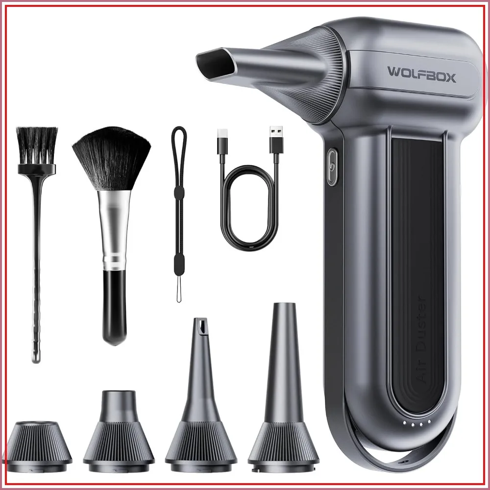 

150000RPM Cordless Air Duster, 3-Speed Rechargeable Blower for PC, Car, Home, Keyboard