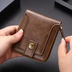 Vintage Luxury Brand Wallet Men Designer High Quality PU Leather Short Small Wallets with Coin Pocket