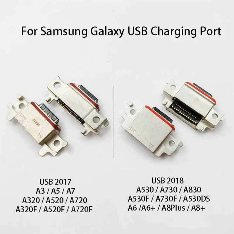 1pc USB Charging Port Connector For Samsung Galaxy A3 A5 A7 2017 A320 A520 A720 A520F A320F A30J A305J 2018 A530 A6 A8 A730 A830