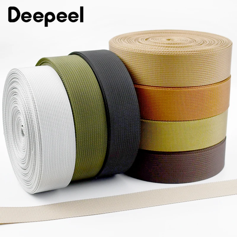 4Meters Deepeel 20-50mm Nylon Webbing Band Backpack Strap Safety Belt Ribbon Bag Luggage Bias Binding Tape DIY Sewing Accessory