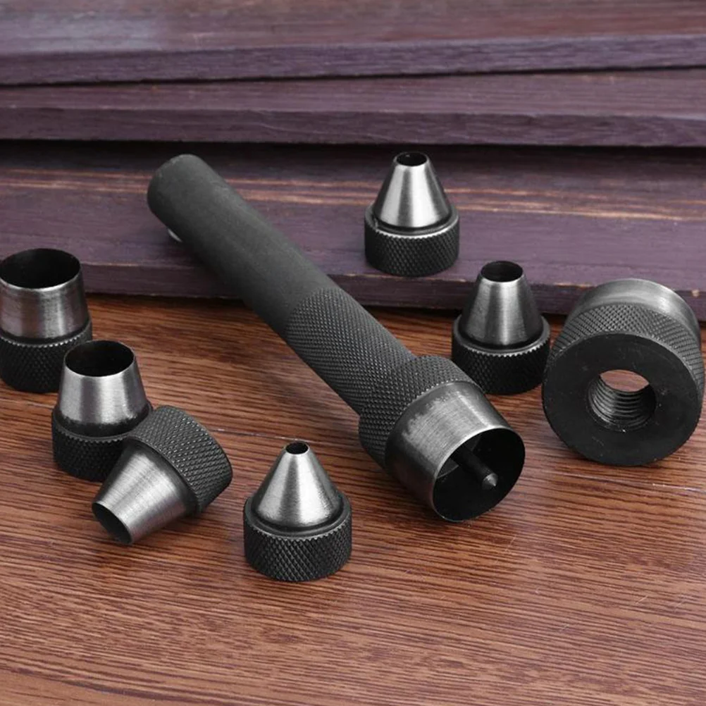 

Easy to use Steel Punch Set for Craft Tools Big Eyes Premium Hole Various Sizes for Belt Making