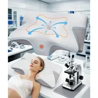 Almohada de algodón con memoria, bocina de mariposa, rebote lento, columna cervical, presión cero, almohada con memoria, almohada para el cuello para el hogar