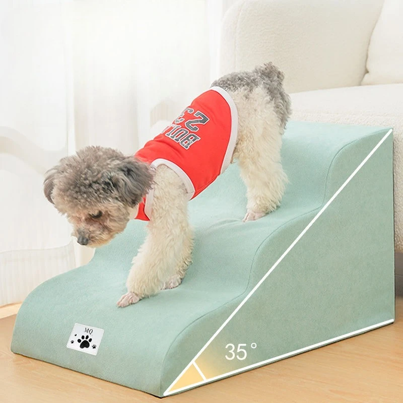 

Dog Stairs Steps Up Bed Slopes Bedside Puppy Teddy Small Dog Climbing Ladder Cat Pedals Detachable and Washable