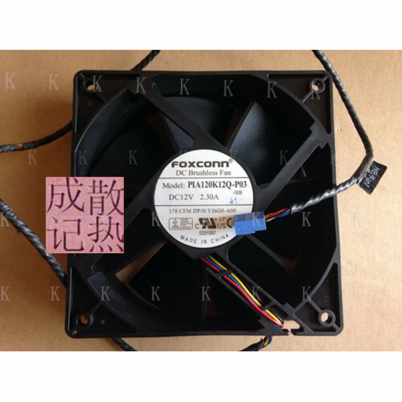 

C 1pcs FOR Foxconn PIA120K12Q-P03 12V 2.30A DP/N YJ6G0-A00 cooling fan