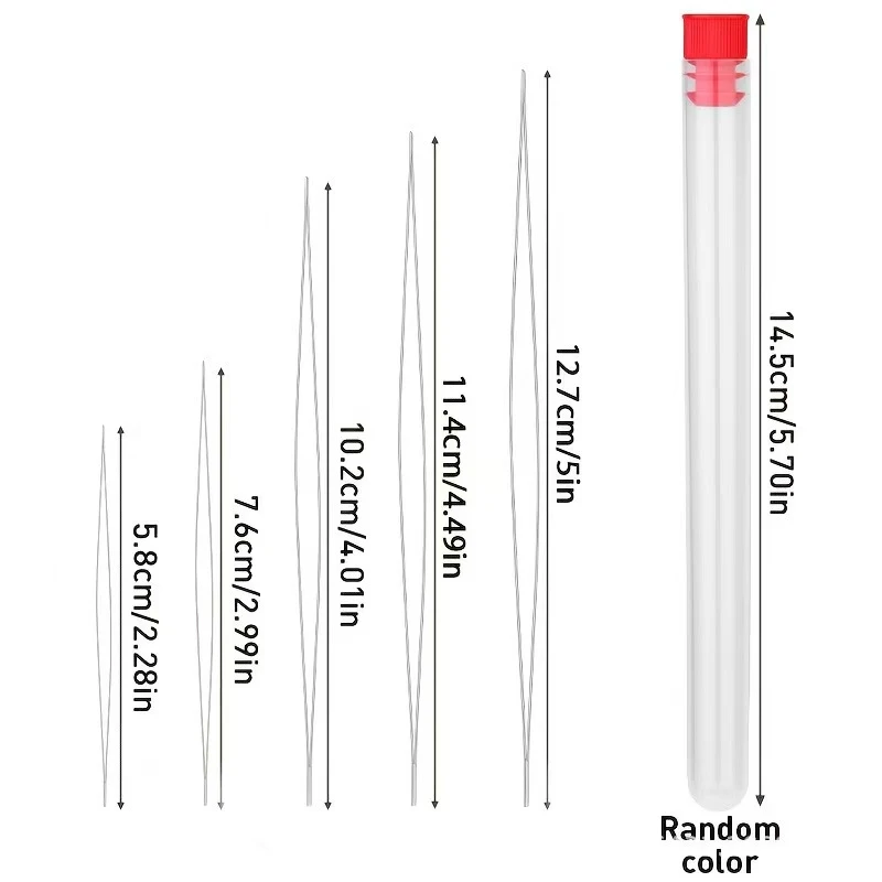 Large Eye Open Needles Middle Hole Beading Pins Handmade Accessories Thread Needle for Jewelry Bracelet Necklace