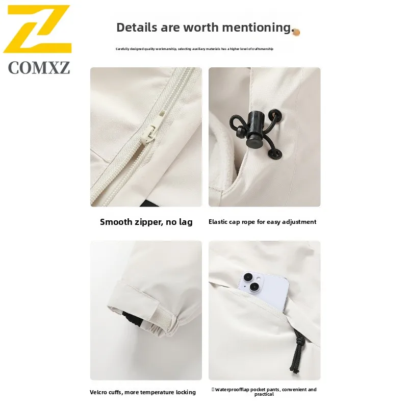 Men's  3-in-1 Detachable Jacket Windproof Waterproof American Style Hiking Coat Outdoor Thermal Fleece Lined Workwear Parka 2025