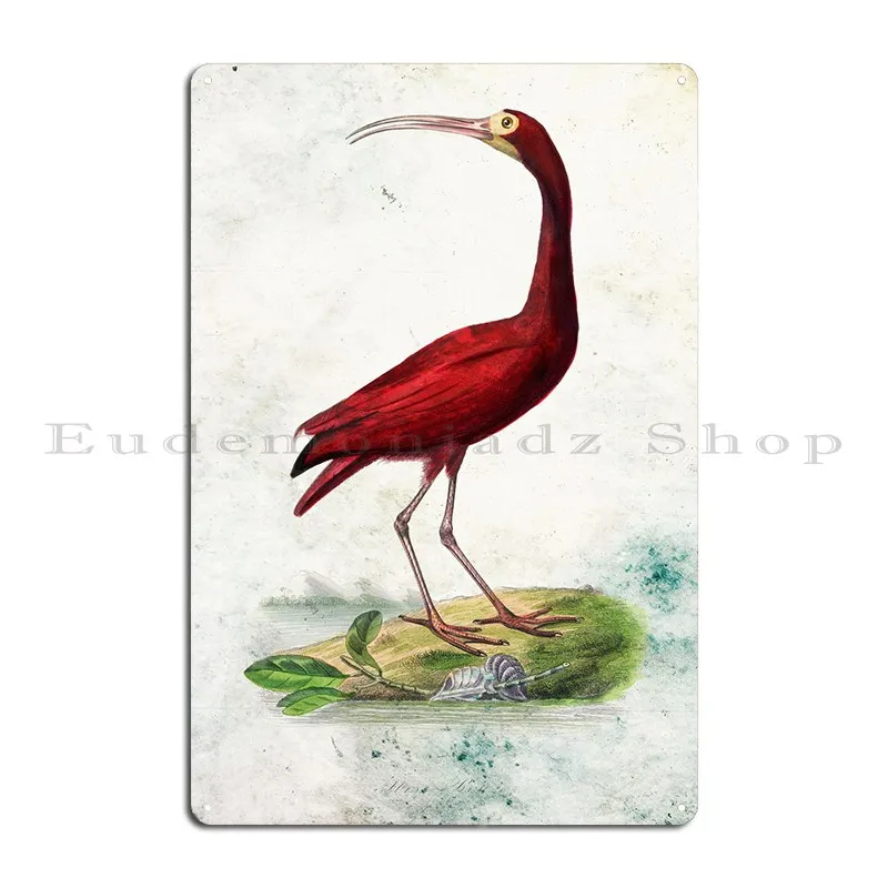 Scarlet Ibis Bird Metal Sign Garage Garage Plaques Designing Pub Plaques Tin Sign Poster