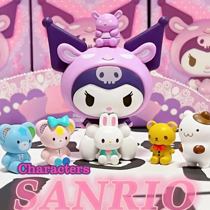 

Miniso подлинный Sanrio buтаклинг Бадди серии милый мультяшный Коричный Kuromi набор для гаража модель настольное украшение для подарка Buddy'S