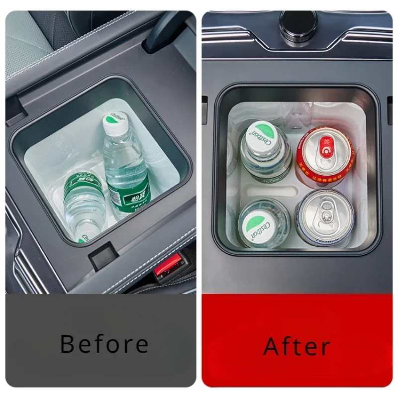 Center Refrigerator Silicone Mat For BYD Equation Leopard 5 Cup Holder Drink Holder Compartment Special Interior Modification