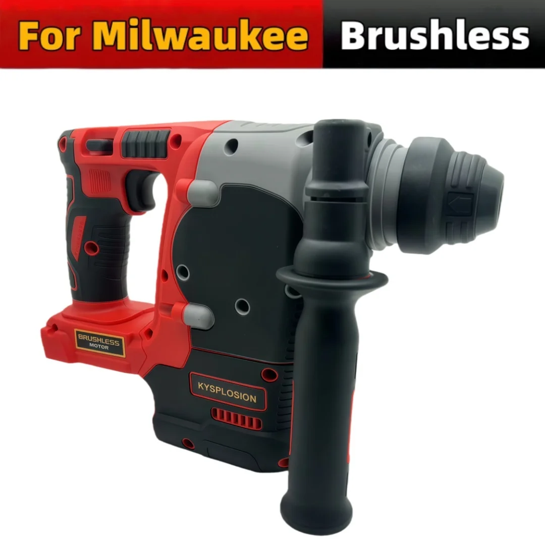 

For Milwaukee 18V Battery Brushless Rotary Impact Hammer Drill Cordless Demolition Chipping Metal Concrete Breaker Jackhammer