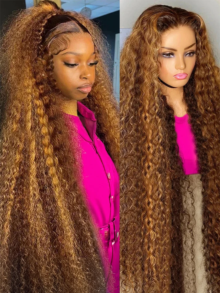 250% High Density Wet and Wavy Human Hair Wigs for Women Natural Hairline Preplucked Vietnamese Raw Bouncy Curly Wigs Highlight Ombre Glueless Lace Front Wig Human Hair Deep Wave Lace Frontal Wigs Transparent 13x4 13x6 HD Lace Frontal Wigs Remy