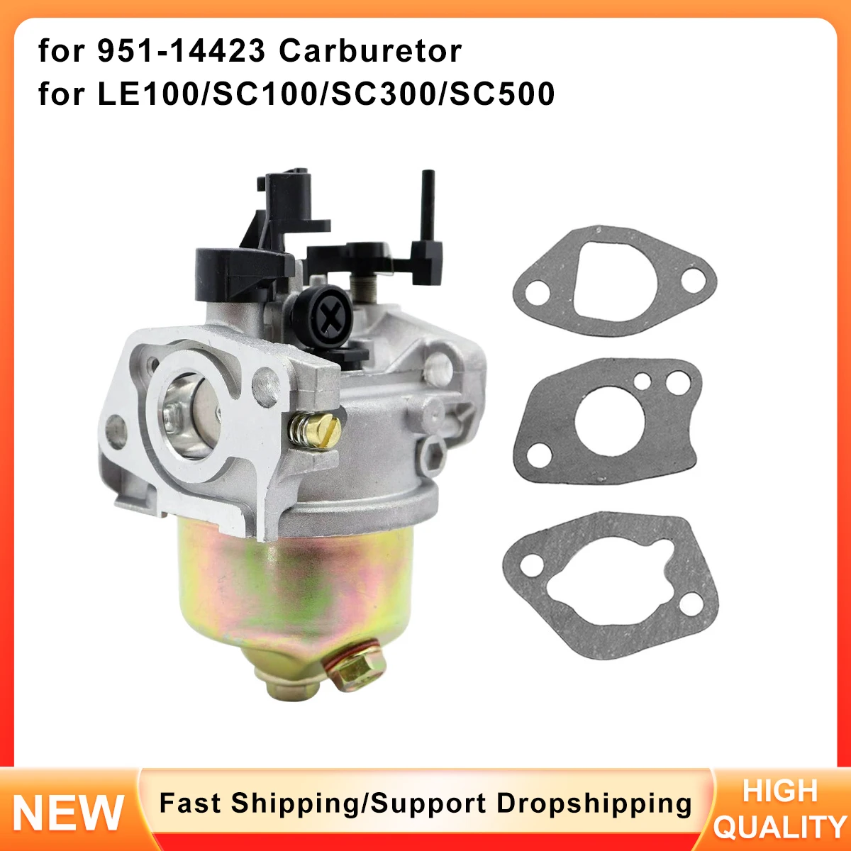 

Carburetor Set for Troy-Bilt 5X65RU, TB120, SC100 Lawn Mowers - Replaces MTD OEM Part # 951-14423 & 951-05531