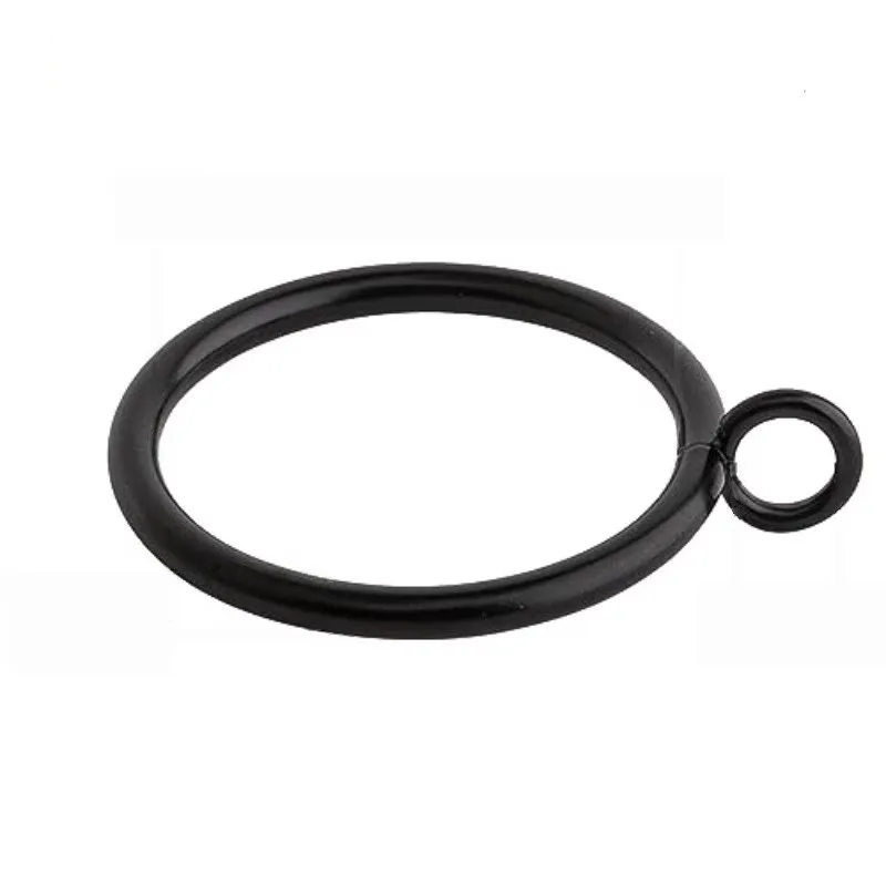 40 pcs 25mm Metal Window Curtain Rings, Easy Install and Smooth Sliding On Rod, ideal for Bathroom Shower Panel, Black