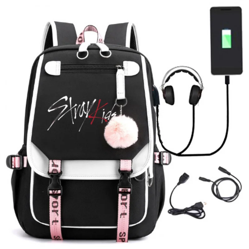 stray kidsCombination Peripheral Same Backpack Backpack Schoolbag Korean Style Student Male and Female Large Capacity New