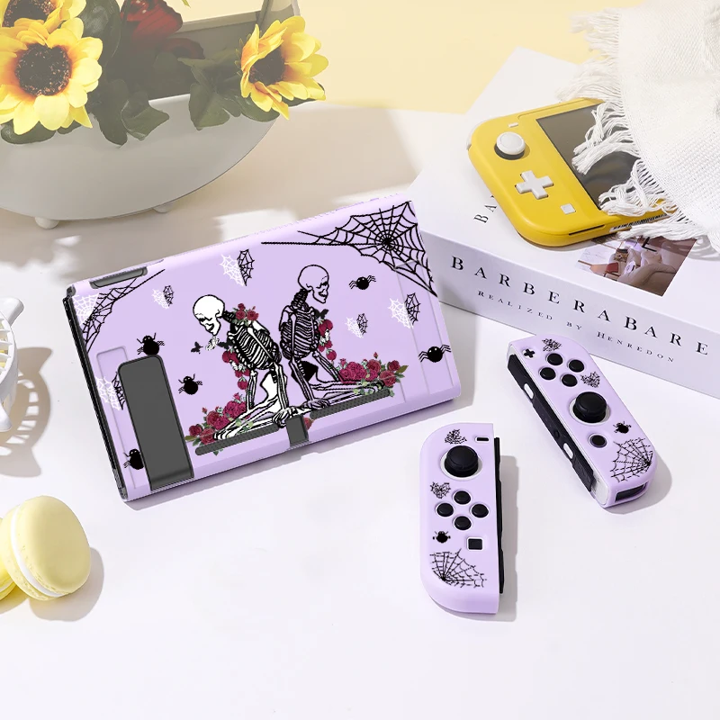 Twin Skeletons  Protective Case for Switch Oled, Soft TPU Slim Cover for Nintendo Switch Console,NS Game Accessorie