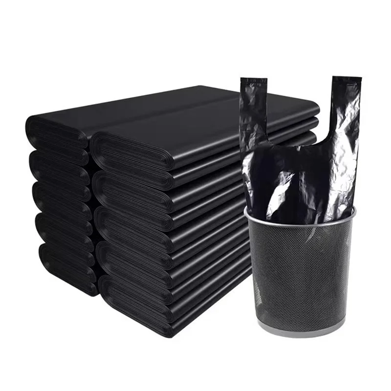 【Flash-Deal!】Large Capacity Black Plastic Garbage Bags 100Pcs - Durable, Recyclable Trash Bags With Handles For Home,Kitchen,32X