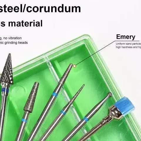 6 قطعة/صندوق مسمار البولندية رئيس القاطع مجموعة تنظيف رئيس المستخدمة لمسمار الجمال إزالة الأزيز هلام العناية بالبشرة الميتة آلة تلميع أوتوماتيكية