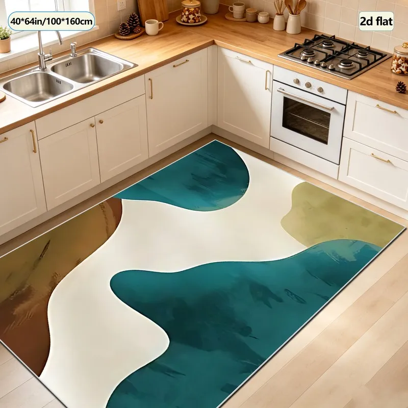 1 Piece of Abstract Fluid Art Carpet, Soft and Comfortable, Suitable for All Seasons, Lightweight and Easy to Care For, Home Decor, Living Room, Bedroom, Entryway, Winter, Autumn