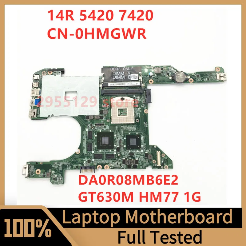 Mainboard CN-0HMGWR 0HMGWR HMGWR DA0R08MB6E2 For DELL 14R 5420 7420 Laptop Motherboard GT630M HM77 1G DDR3 100% Full Tested