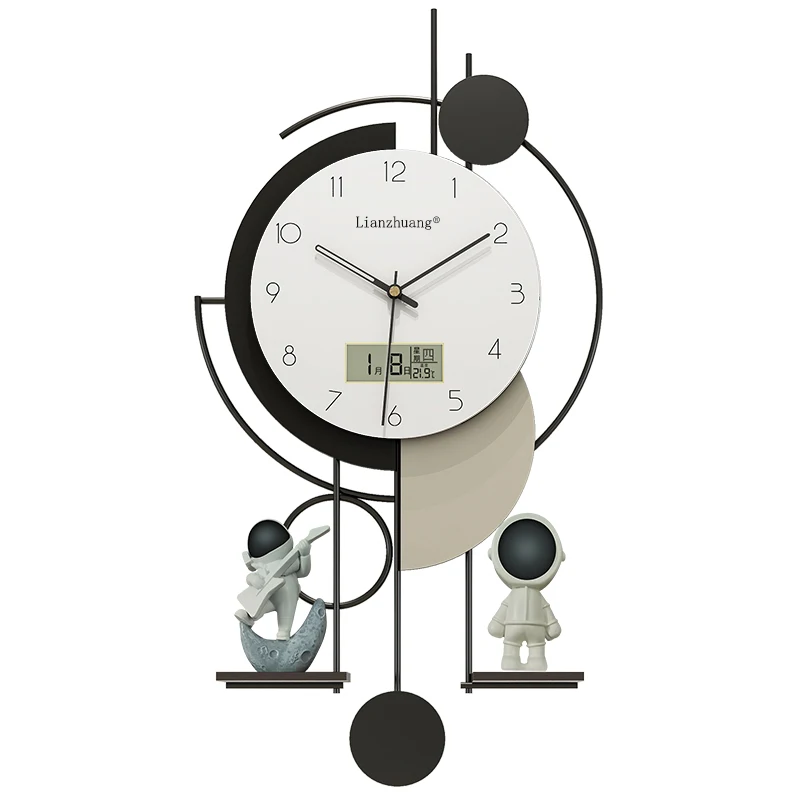 

Perforated home restaurant clock, wall-free clock feeling