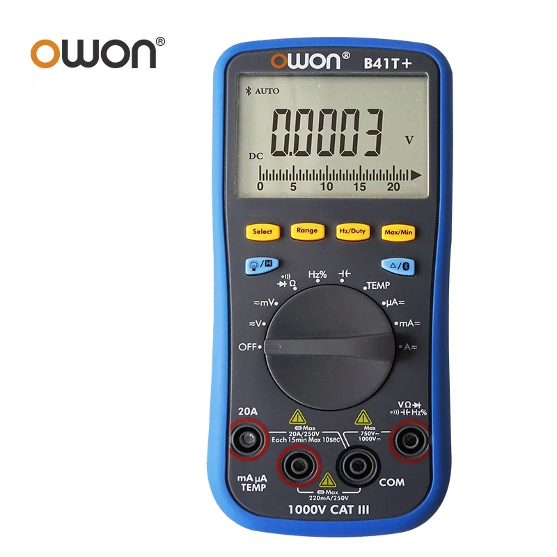 

OWON B41T+ Bluetooth Digital Multimeter,Provide True RMS with Four and a Half Digits 3 in 1 Support for Offline Recording