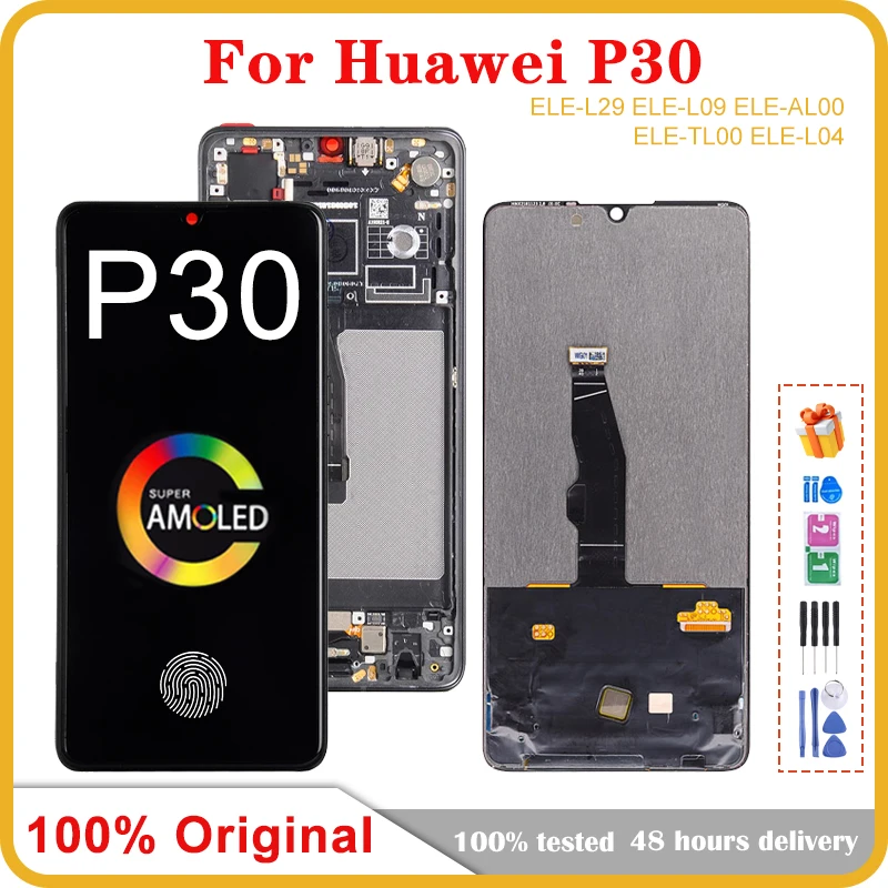 

6.1" AMOLED For Huawei P30 LCD ELE-L29 ELE-L09 Display Touch Screen Digitizer Assembly For Huawei P30 Screen Replacement