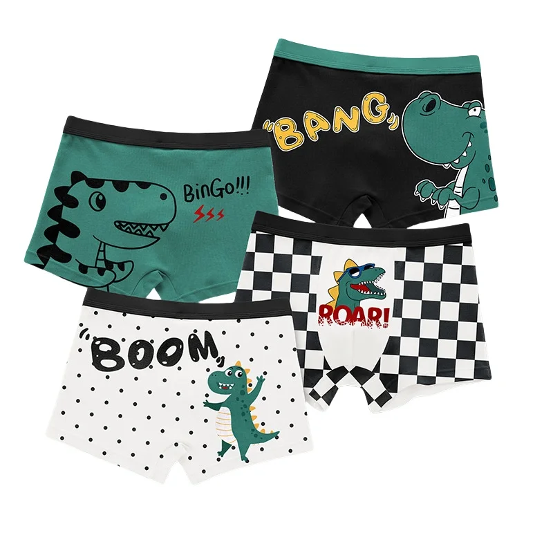 مجموعة ملابس داخلية للأولاد Donald Duck ، قطن خالص ، سراويل زاوية مسطحة للأطفال ، شورت كرتوني رفيع ، الصيف ، الربيع ، 4