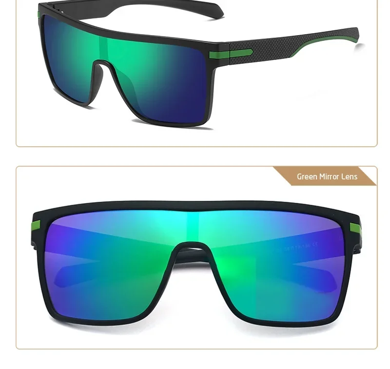 Crixalis 3pcs Mode polarisierte Sonnenbrille für Männer übergroße Spiegel Blends chutz Sonnenbrille männliche Brille Schatten UV-Schutz – Detail 18