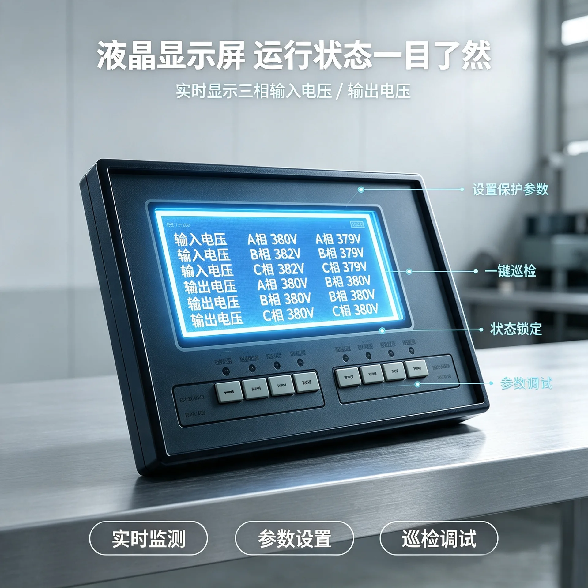 Three Phase Custom Voltage Regulator 180KVA 2200V LCD Display High Power New Energy Industrial Stabilizer