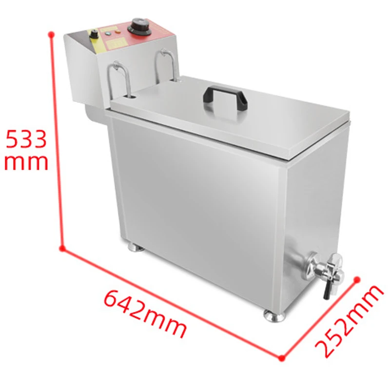 Cheese Hot Dog Stick Fryer Skewer Frying Machine Store Street Vendor Equipment Spring Clamp 26L Deep Frye