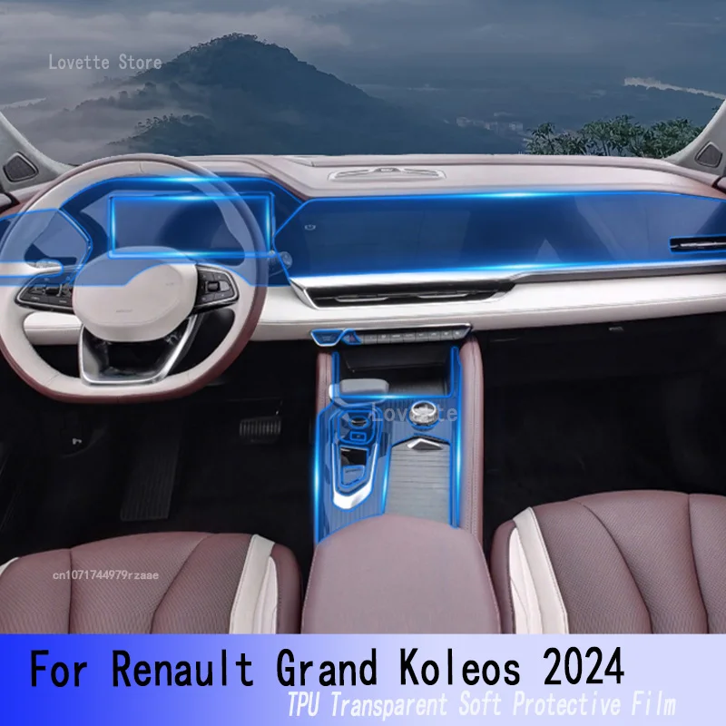 

For Renault Grand Koleos 2024Car Navigation Instrucment condition Protective TPU Gearbox Screen Protector condition Film Fitting