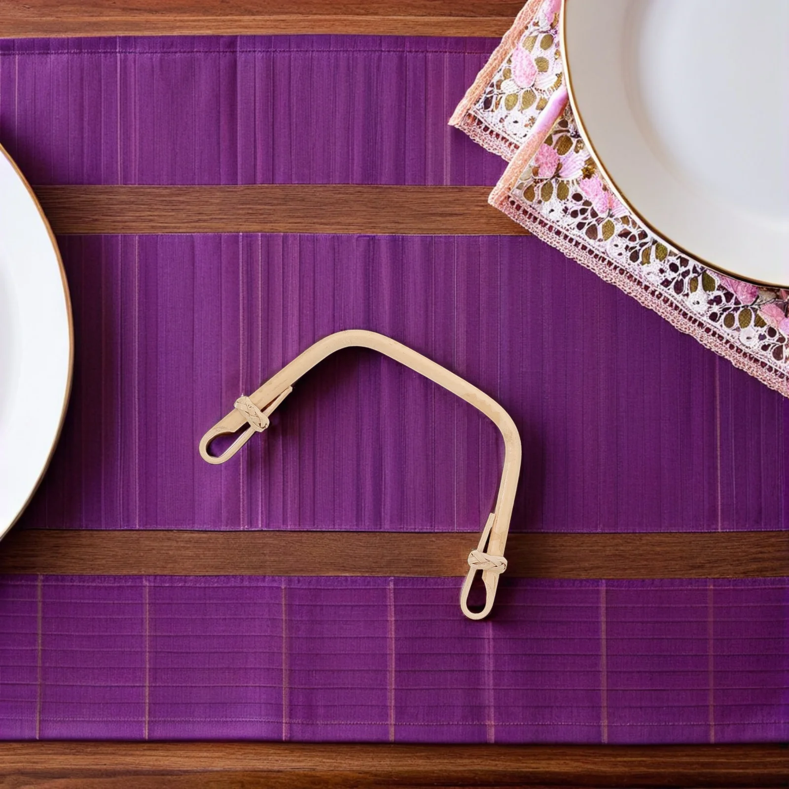 

2Pcs Teapot Handle Replacement Bamboo Rattan U-Shape Grip for Broken Handles on Ceramic Metal Kettles Rustic Design Easy Install