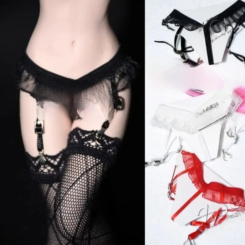 

1/6 Scale Female Action Figures Sexy Lace Thong Adjustable Garters Accessory Model for 12" TBL Phicen Body