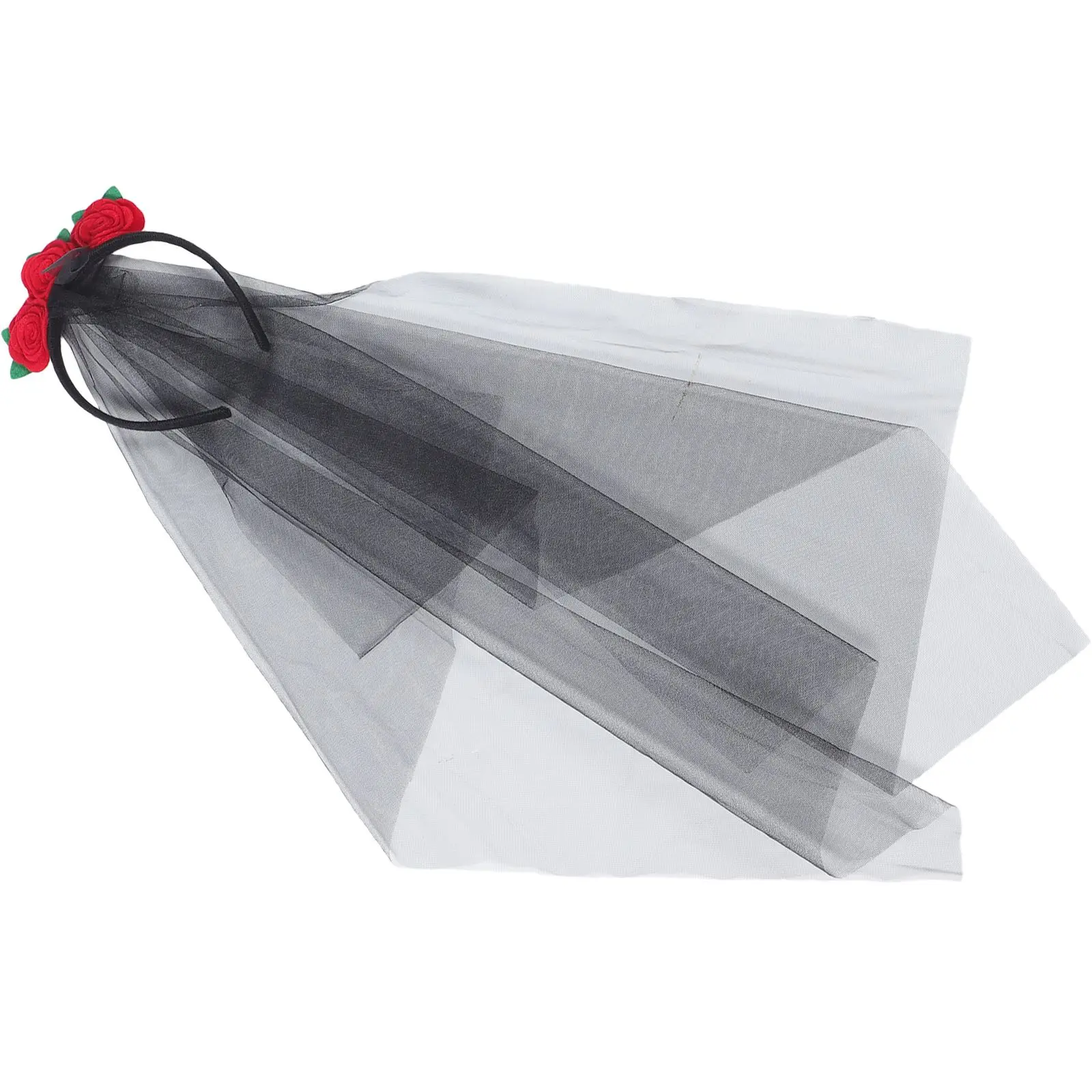 

Child Hair Accessories Princess Bridal Headb Fabric Day Dead Gothic Flower Stretchable Mesh Veil Women Teens Costume Halloween