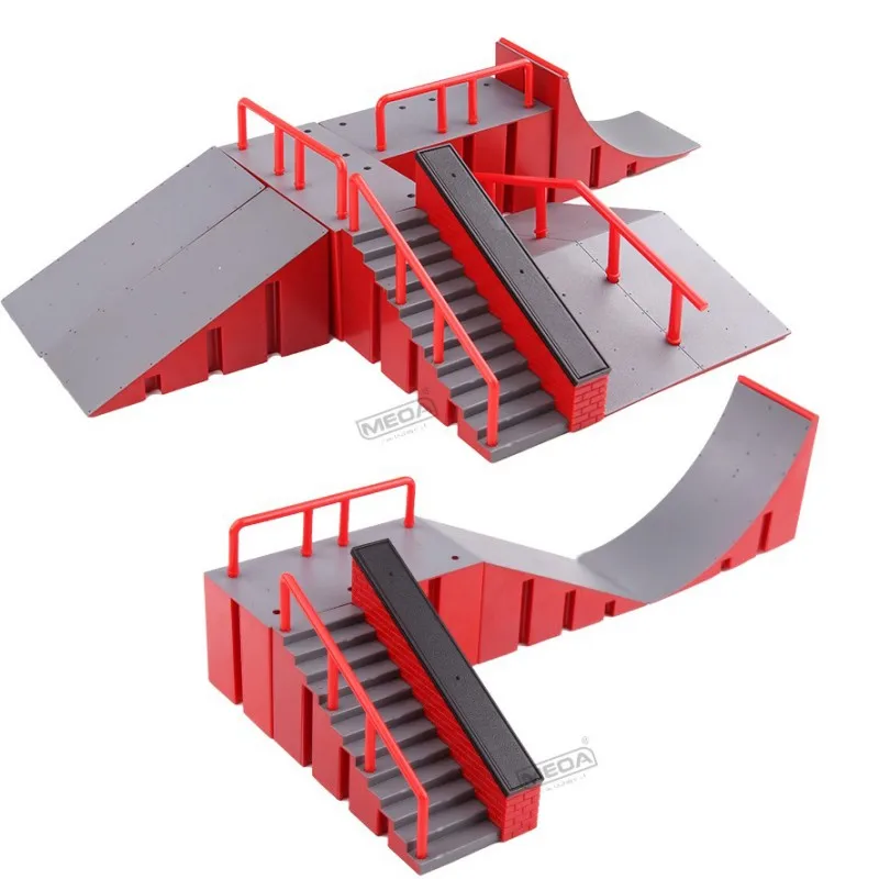 Neueste Finger Skateboard Stadion DIY Mini Finger Skatepark Rampe Track Treppen Pisten Veranstaltungsort Kombination Ziffer Deck Fingertip Spielzeug