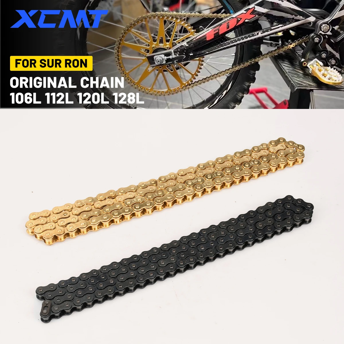 

106L 112L 120L 128L Motorcycle Chain Oil Seal Chain DID O-Ring Links For SURRON Lifgtbee Electric Dirt Bike Enduro Motard Racing