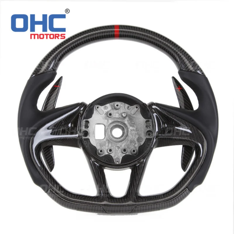 For McLaren 720S GT 540C 570 600LT carbon fiber red positioning line modified steering wheel