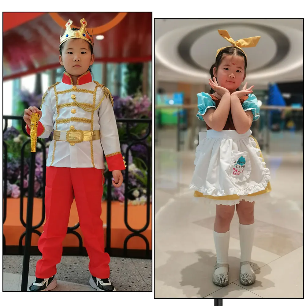 

Halloween Boys Medieval Royal Prince Knight King Outfits Carnival Cosplay Fancy Dress Up Cinderella Prince Charming Kid Costume