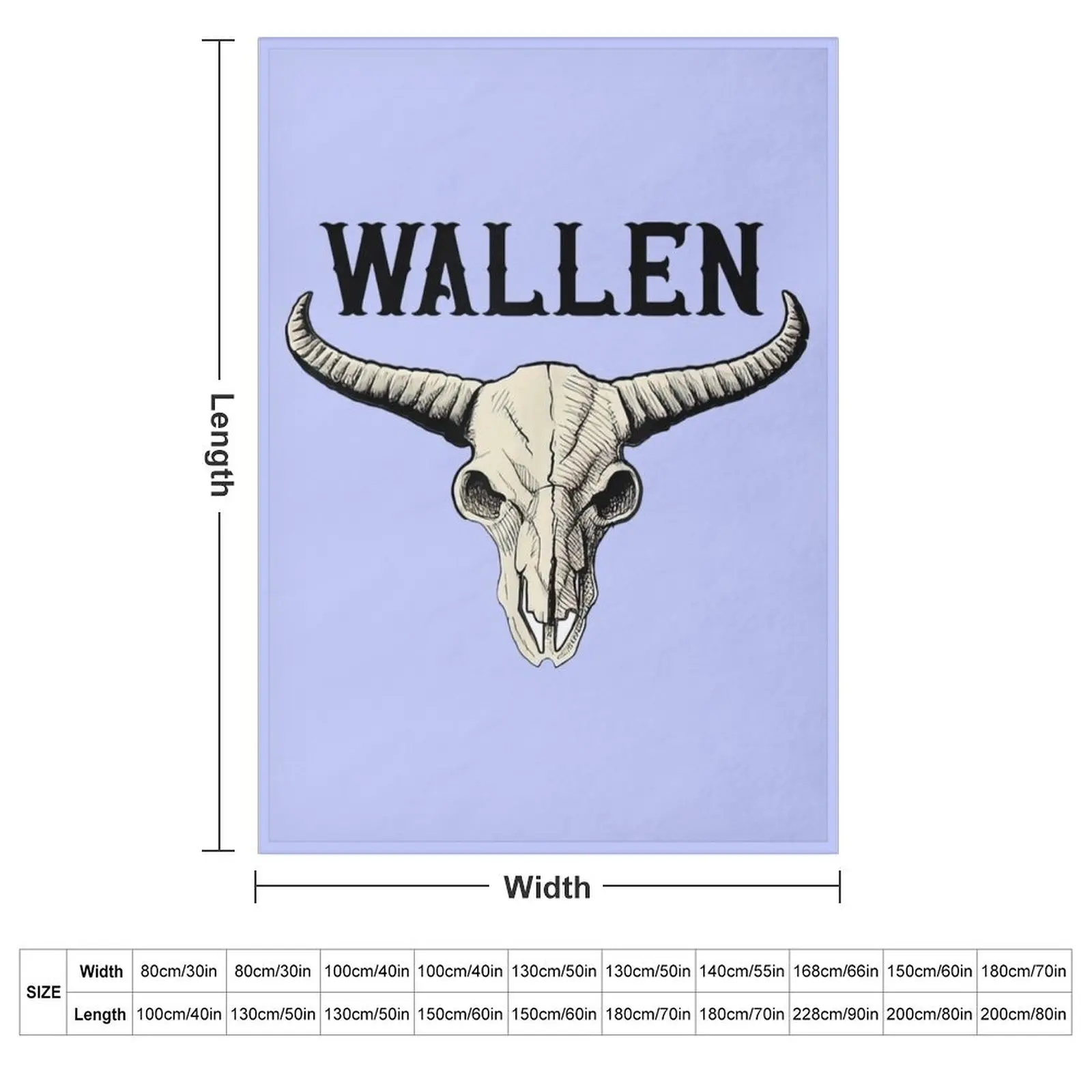 Bullhead Western Country Music Classic Throw Blanket couch cozy soft plush fuzzy picnic outdoor blanket