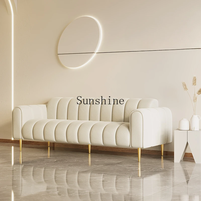 Sofa Beauty Salon Living Room Simple Apartment Cream Wind Fabric Sofa